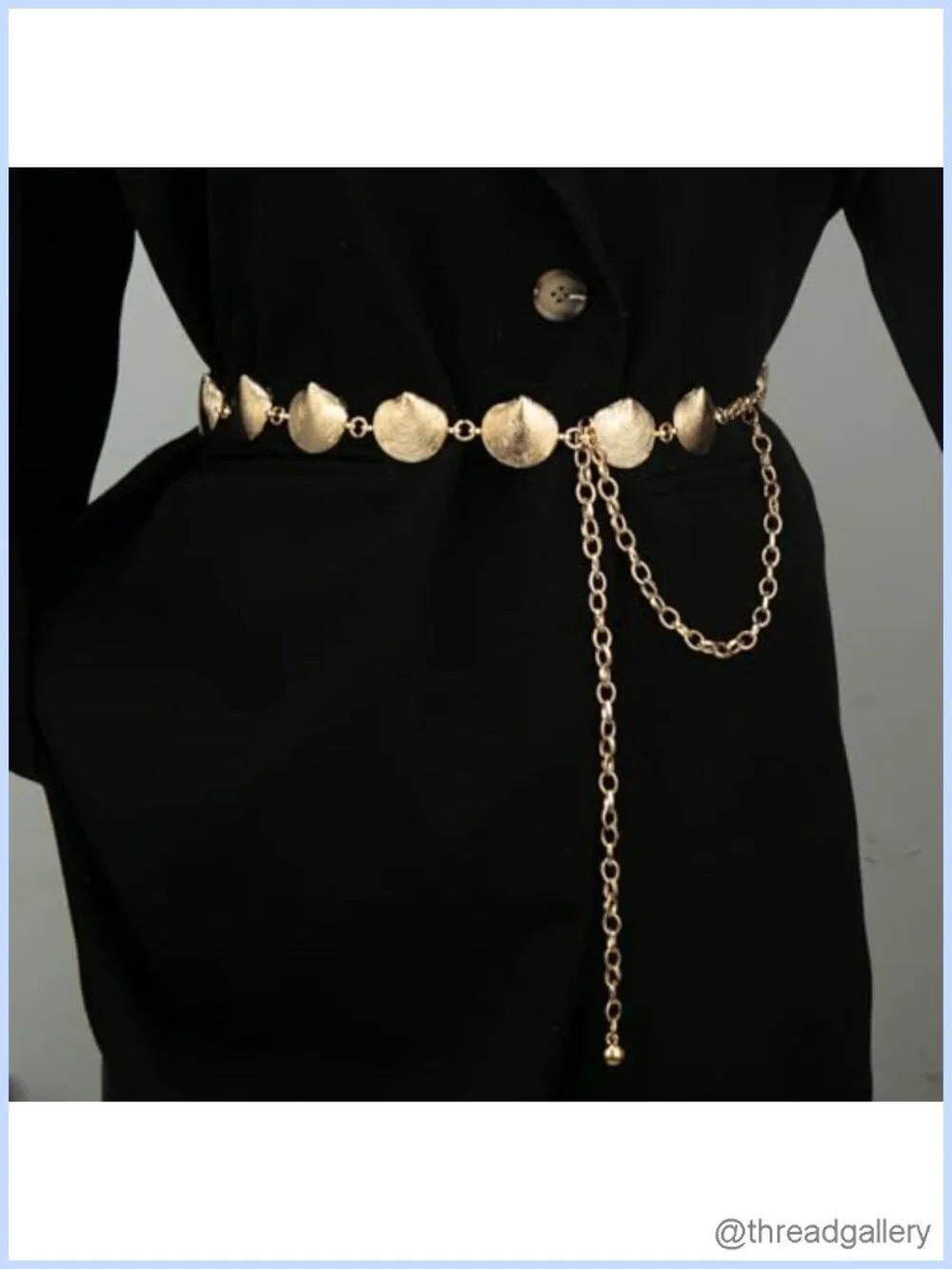 Metal Chain Dress Belt Hollow Out Daisy Sweater Belt Skinny Waist